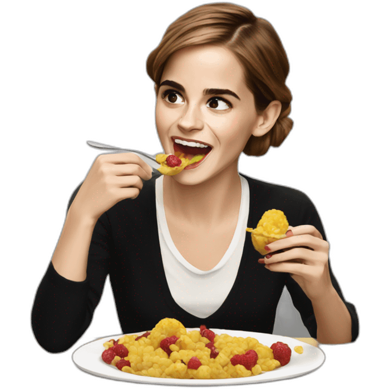 emma watson eating banner emoji