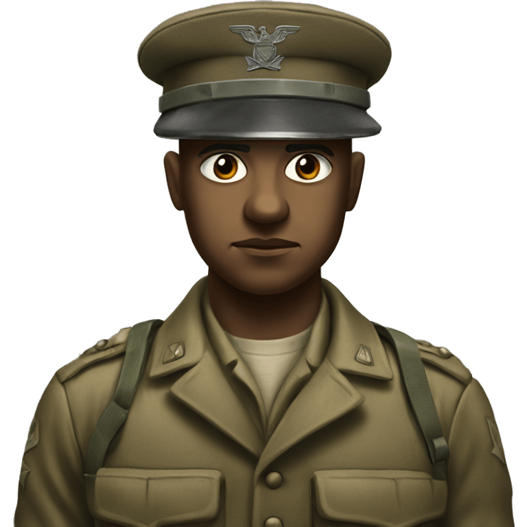 photorealistic serious soldier WW2 emoji