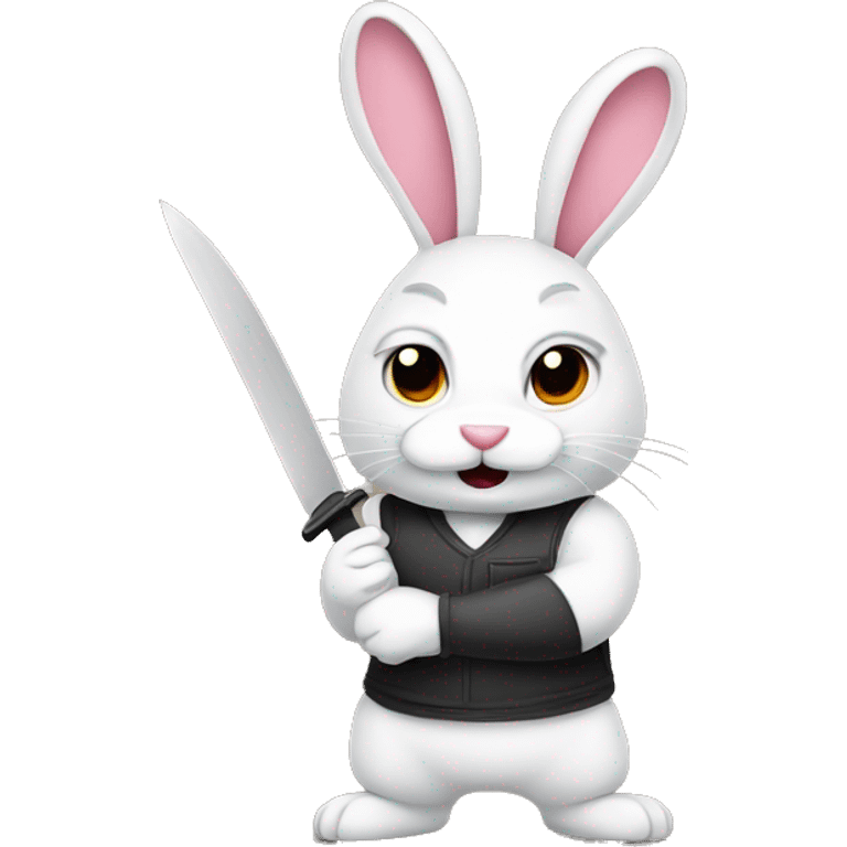 Bunny with a knife emoji