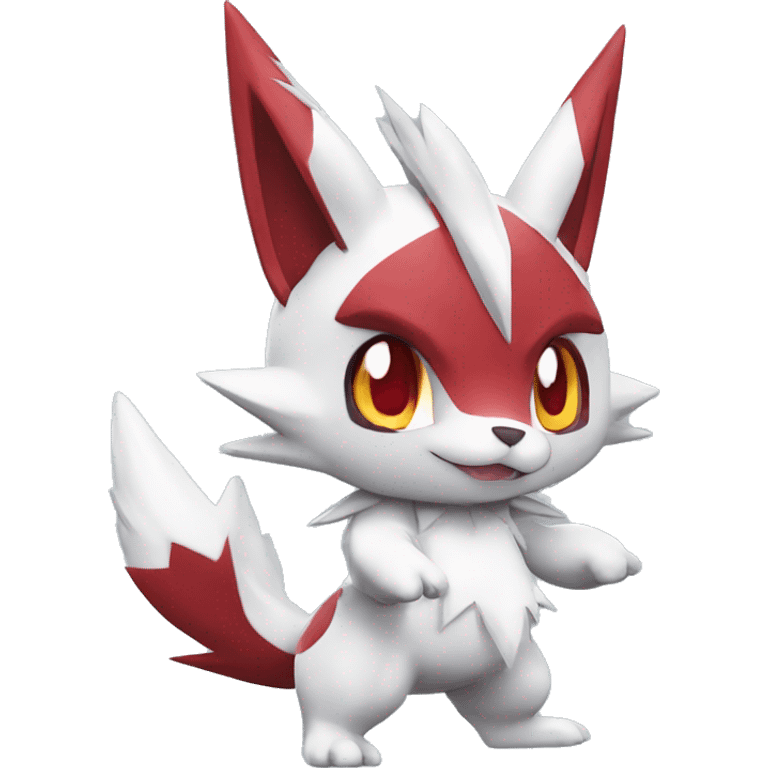 Anthro Cool Edgy Cute Chibi Shiny Zangoose-Zoroark-Fakemon-Pokémon Full Body Detailed High Quality emoji