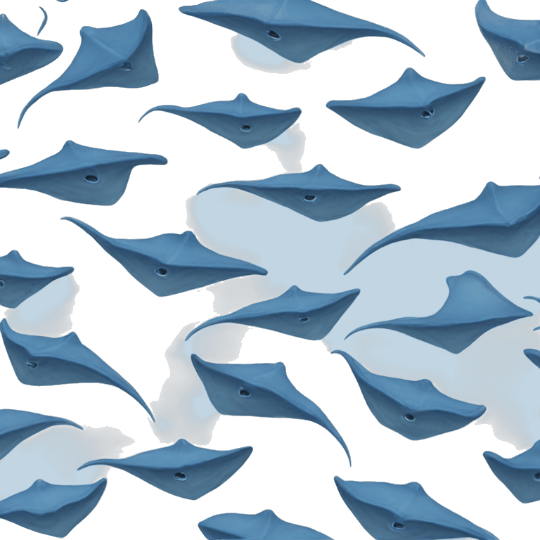 Blue realistic stingray  emoji