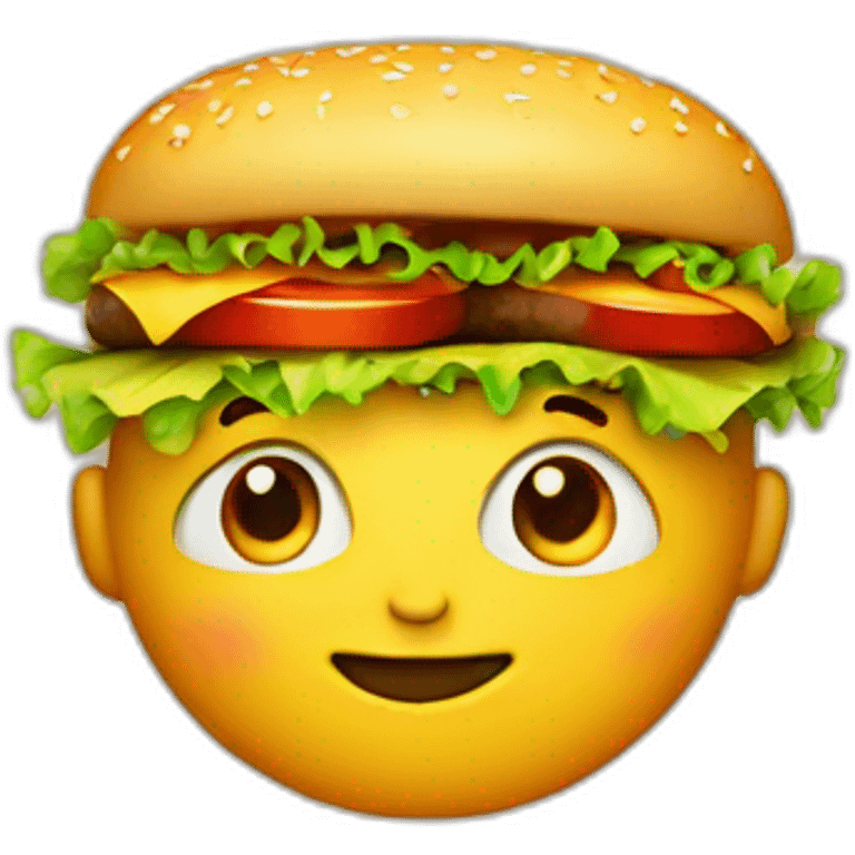 Boy dressed as a cheeseburger emoji