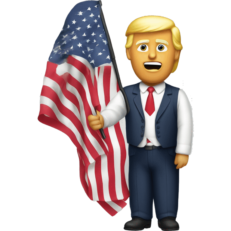 Trump cliché with flag emoji