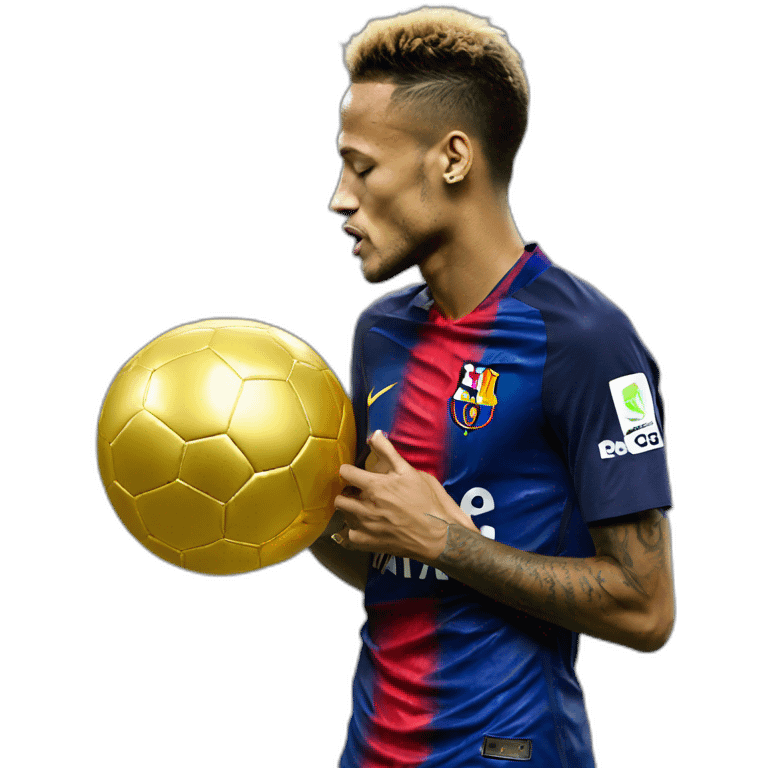 Neymar kissing  ballon d’or emoji