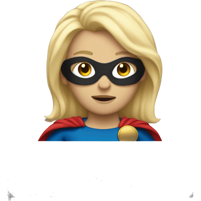 superhero at the laptop with blonde hair  emoji