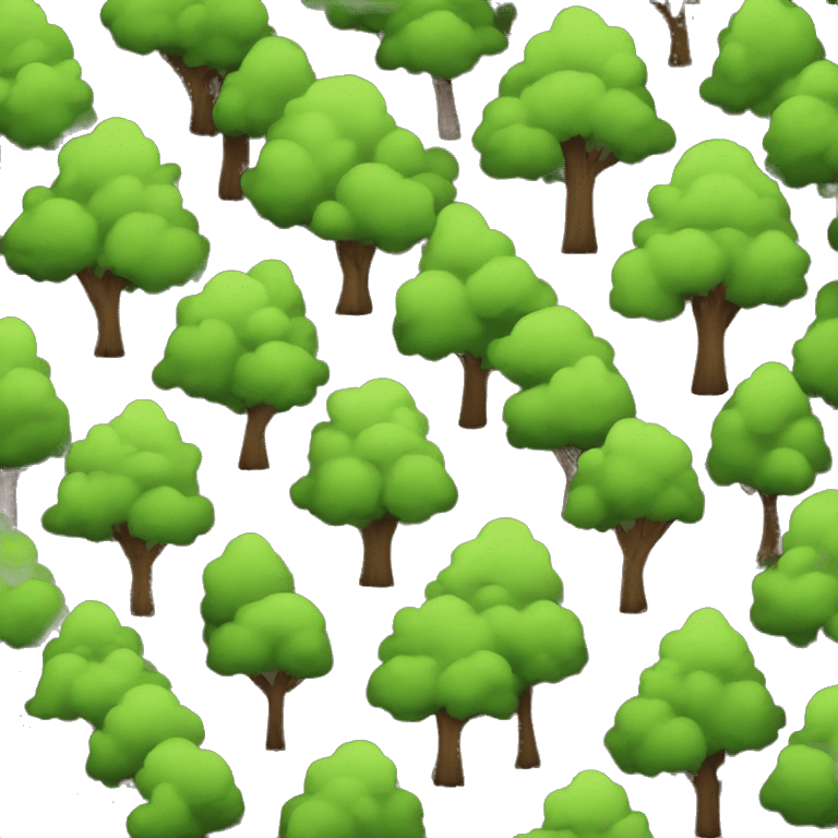 Forests are destroyed by cutting down trees. emoji