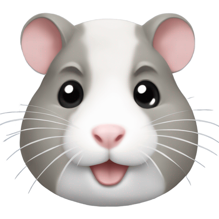 A grey and whitedwarf hamster emoji