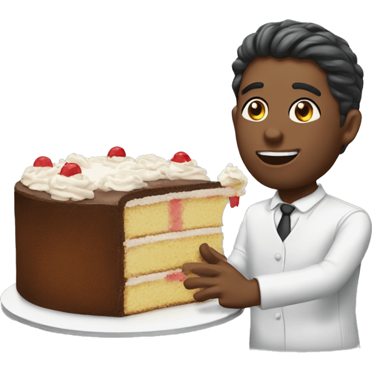 Eating cake emoji