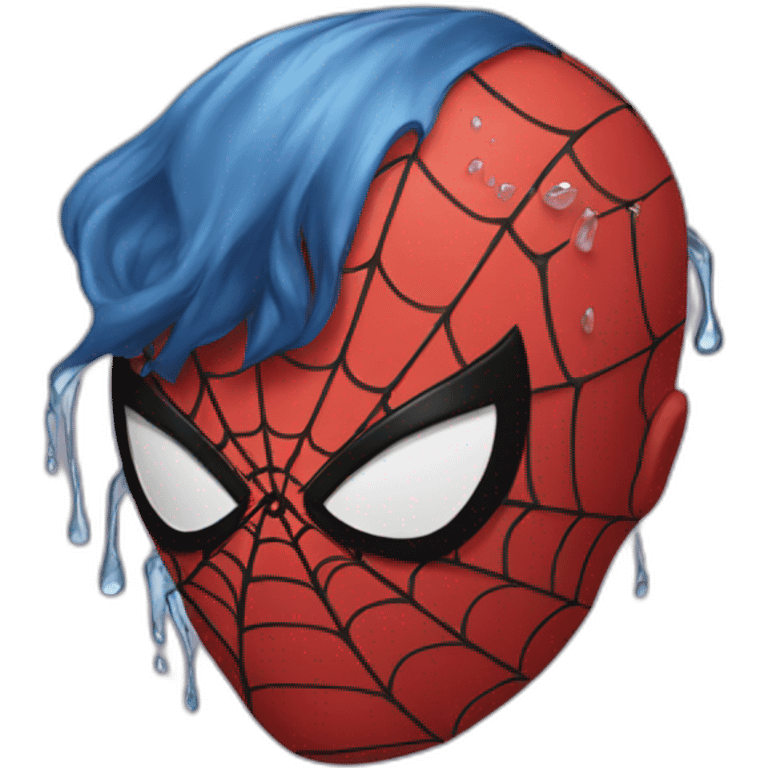 Spider-Man crying emoji