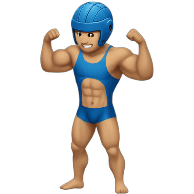 Muscular water polo player emoji