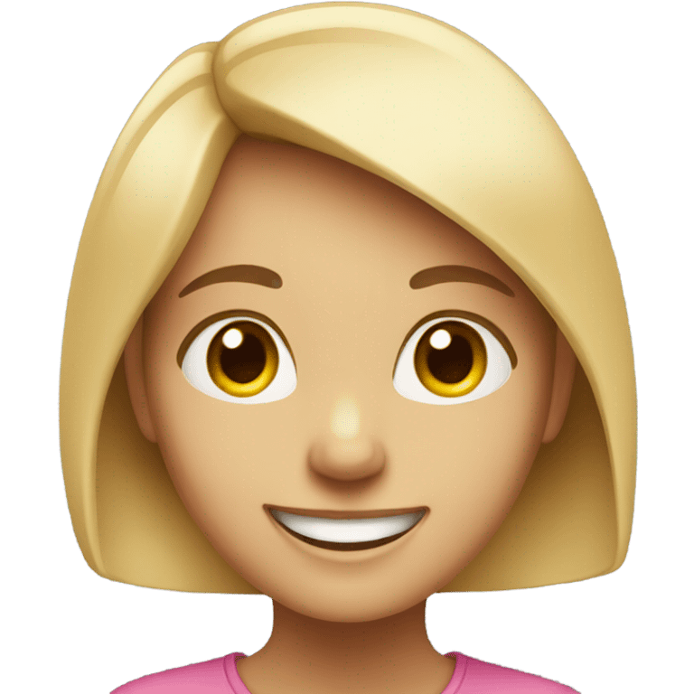 smiling girl looking at viewer emoji