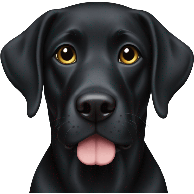 black lab black emoji