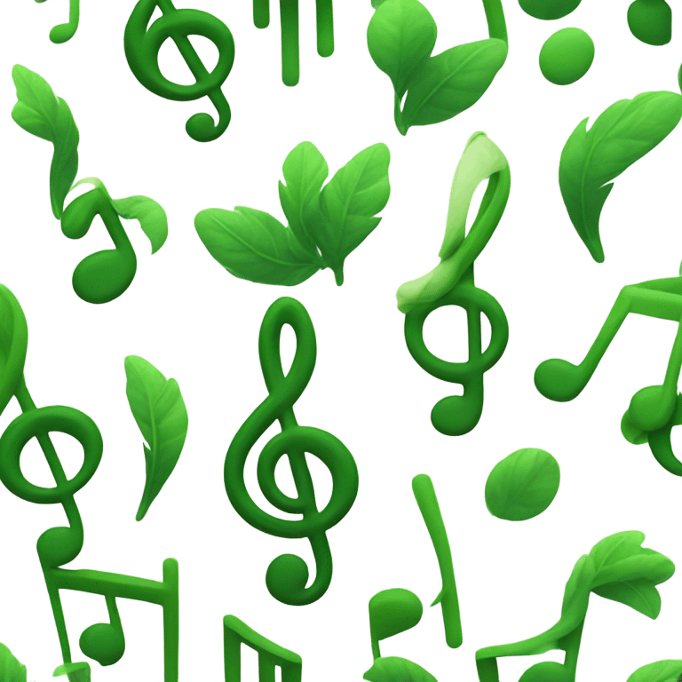 musical notes that look like plants emoji