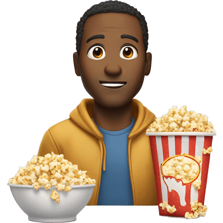 Guy gets dies for bringing popcorn to pizza movie emoji