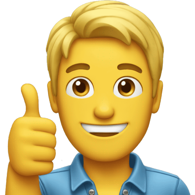 a guy giving thumbs up emoji