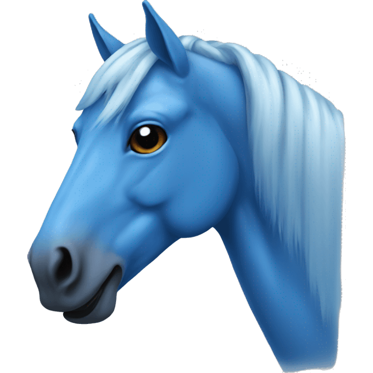 Blue horse head emoji