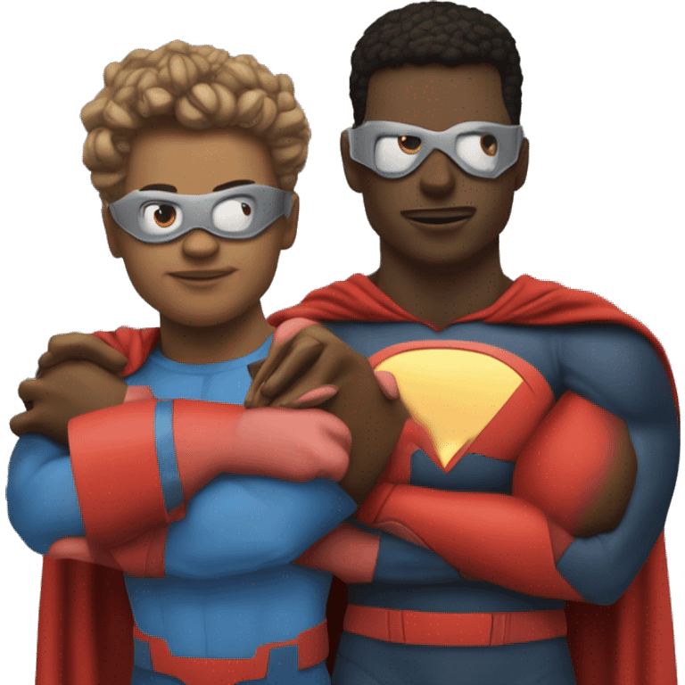 sidekick superhero bestie ride or die homie logo (make such that looks like both male and female and cant tell difference) - just shoulder up emoji