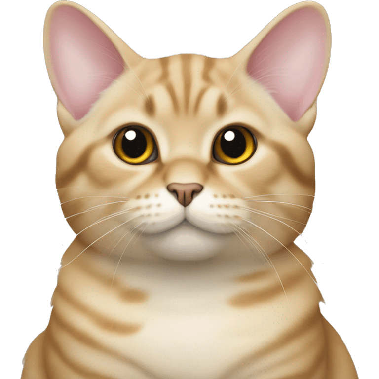 The cat is a British breed golden chinchilla color emoji