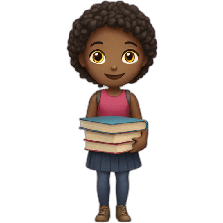 Girl with books emoji