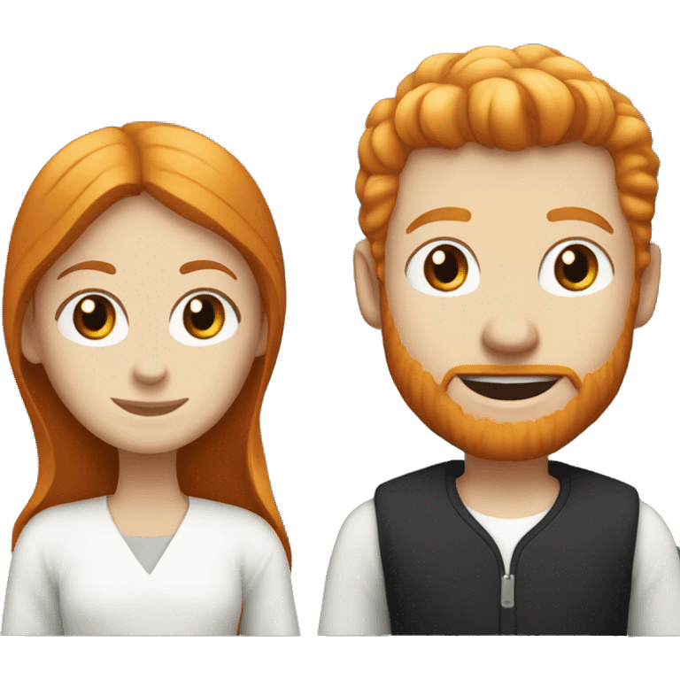 Ginger girl and white boy in Mercedes A class emoji