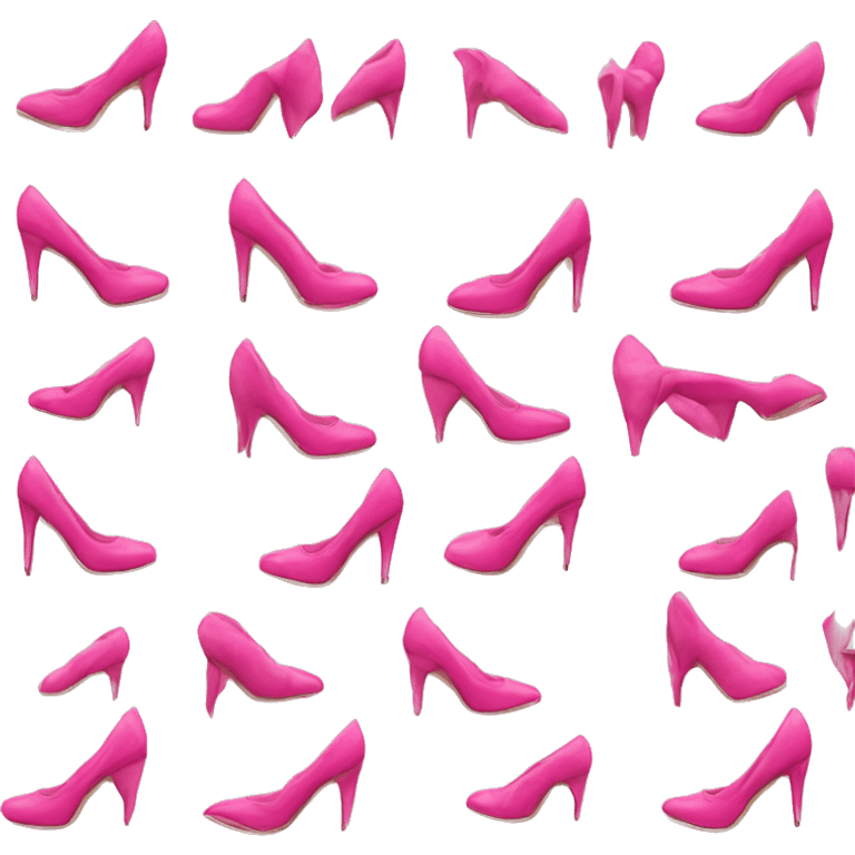 Pink high heel shoes  emoji