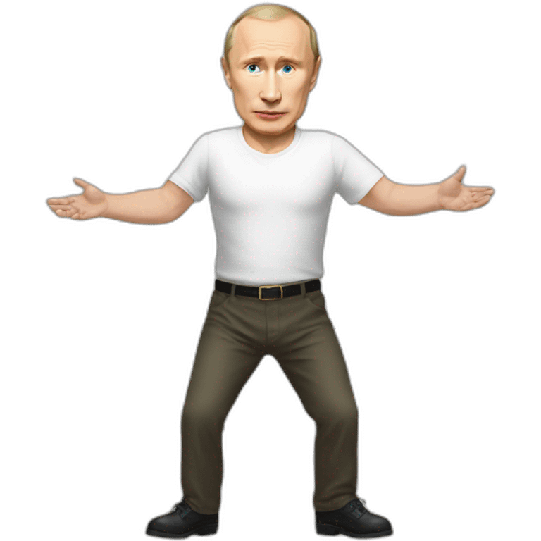 putin with four hands and one leg emoji