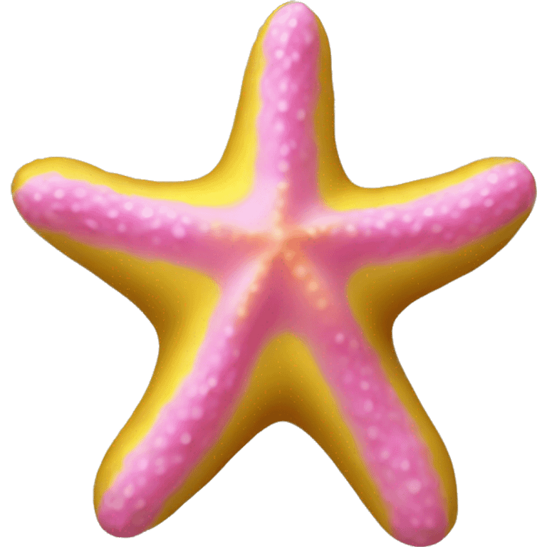 Pink Starfish and yellow sea sponge emoji