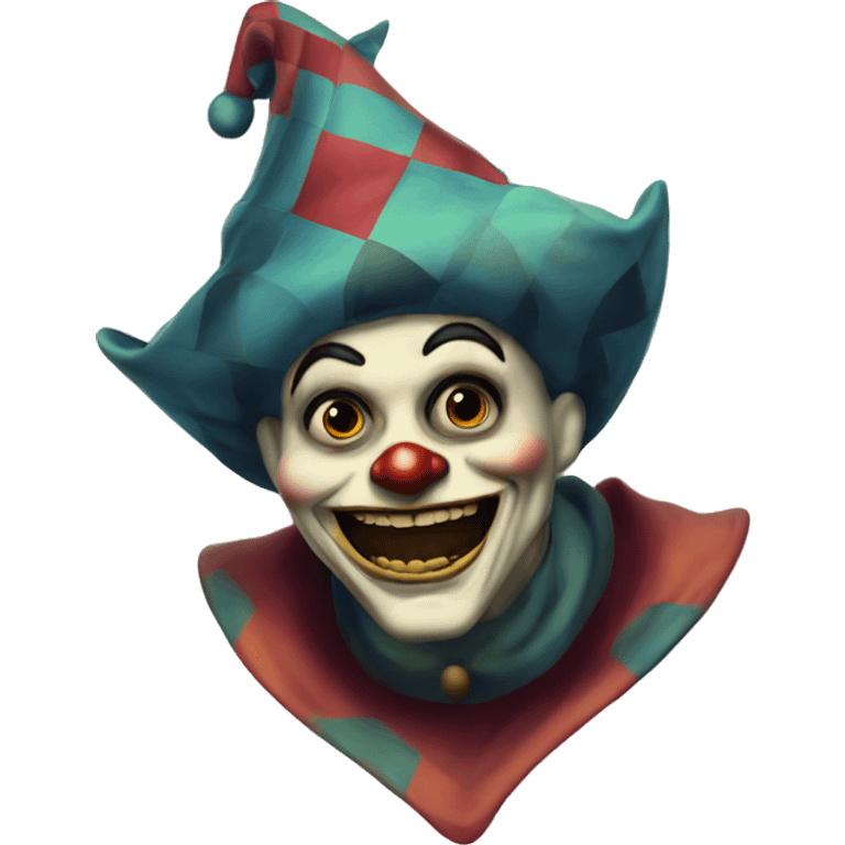 vintage scary jester  emoji