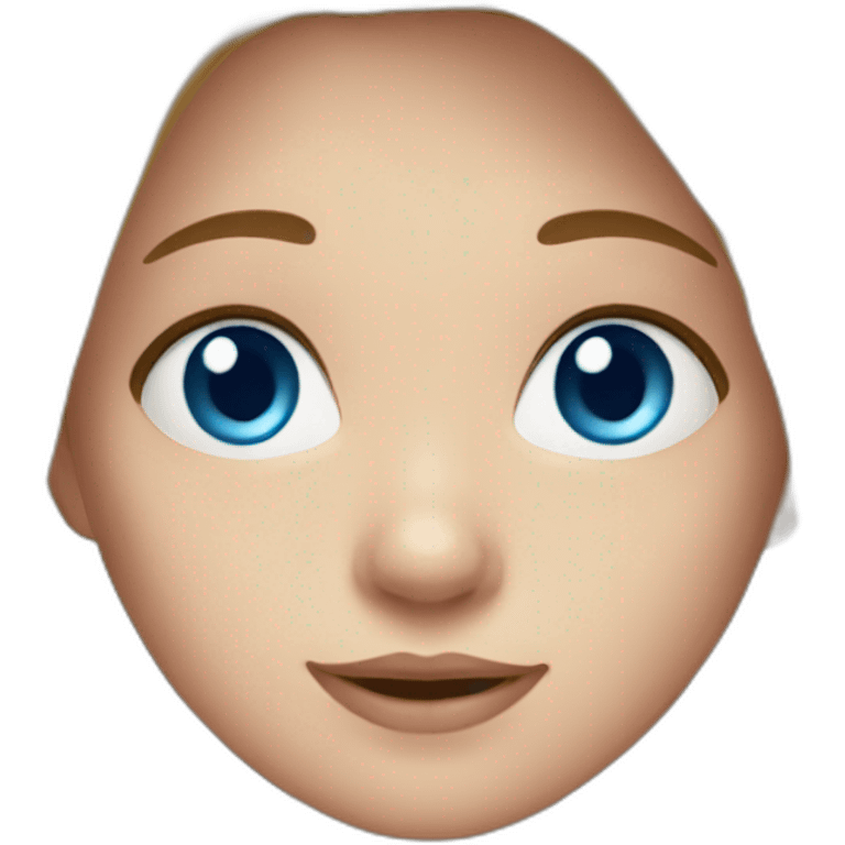 girl with blue eyes and hair emoji