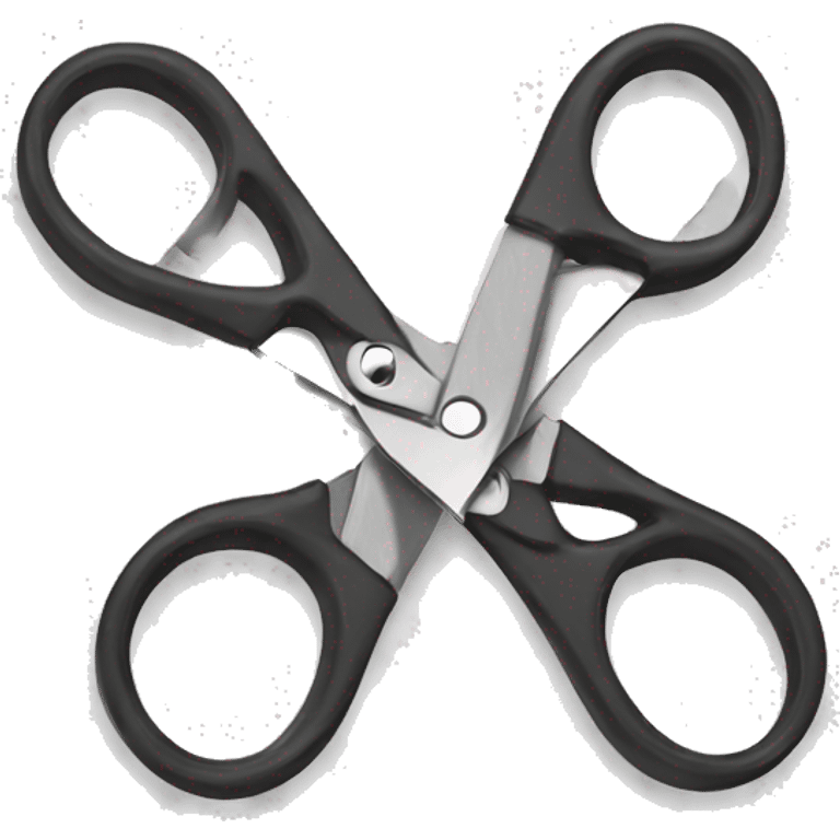 Two scissors cutting eachother emoji