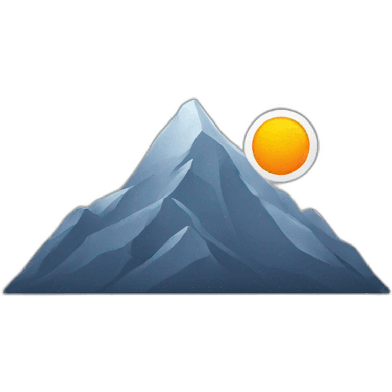 mountain with meta logo emoji