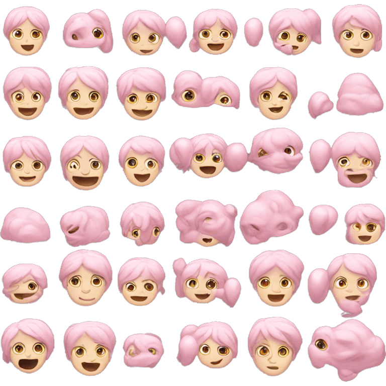 soft pink clear cute emoji