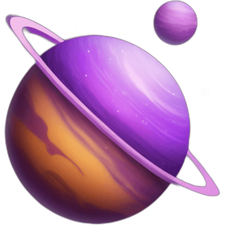 space planet with purple elements emoji