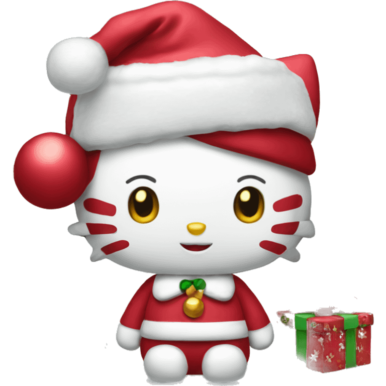 Christmas hello kitty emoji