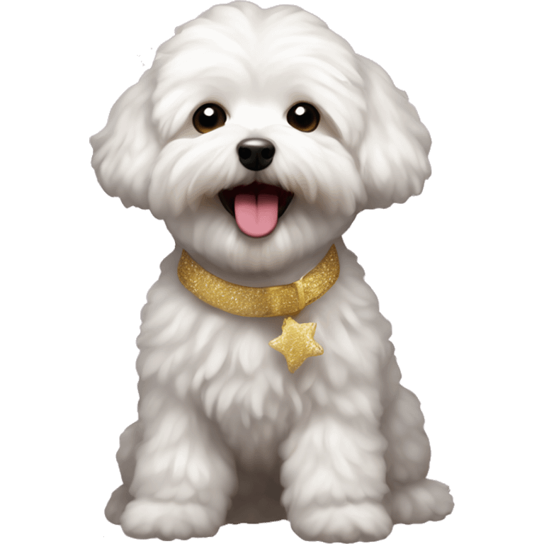 Happy new year mood maltipoo emoji