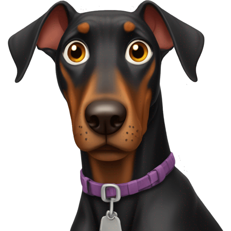 Doberman scared emoji