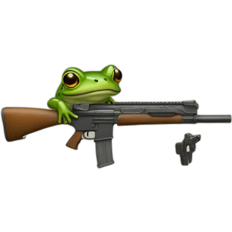 frog-with-gun emoji