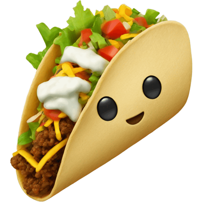 Taco with a joint emoji