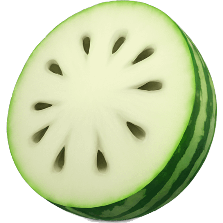 white watermelon emoji