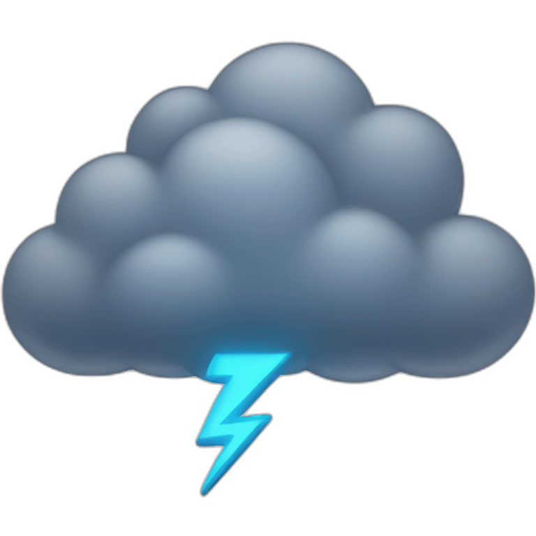 rain cloud lightning emoji