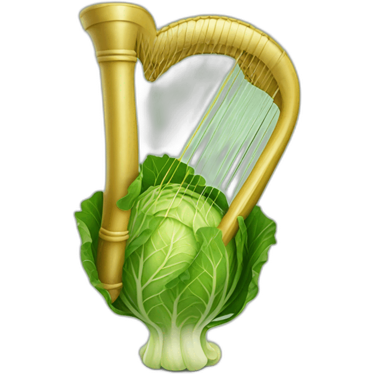 CABBAGE WITH AN IRISH HARP ON IT emoji