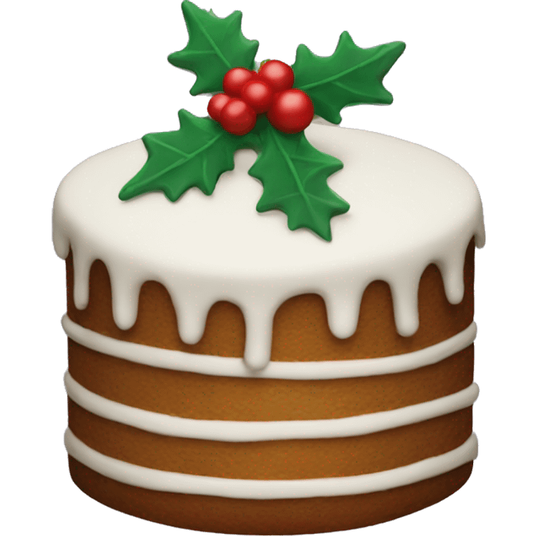 Christmas cake emoji