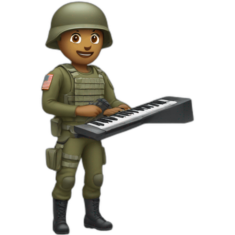 soldier with keyboard emoji