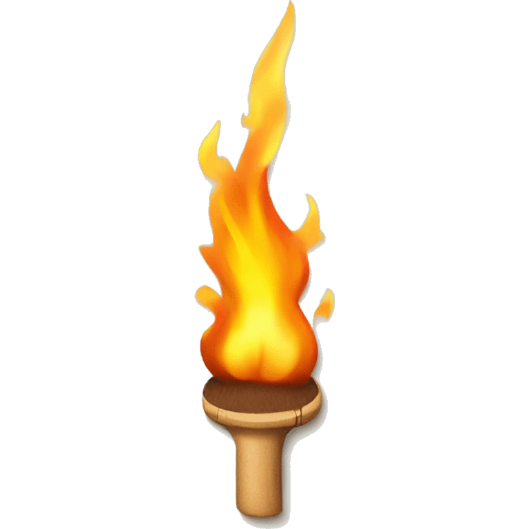 wooden flaming match  emoji