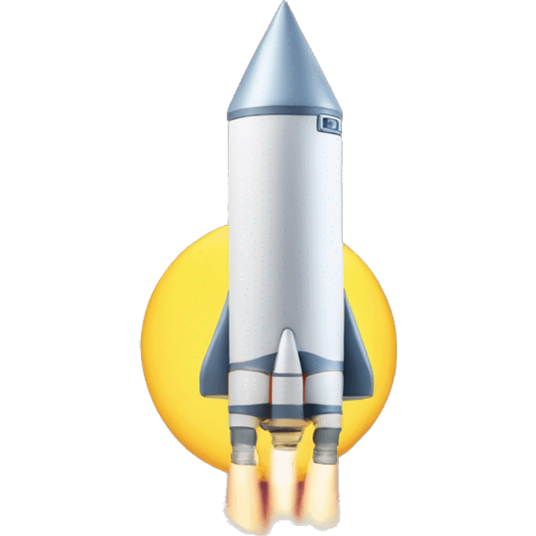 Rocket on moon emoji