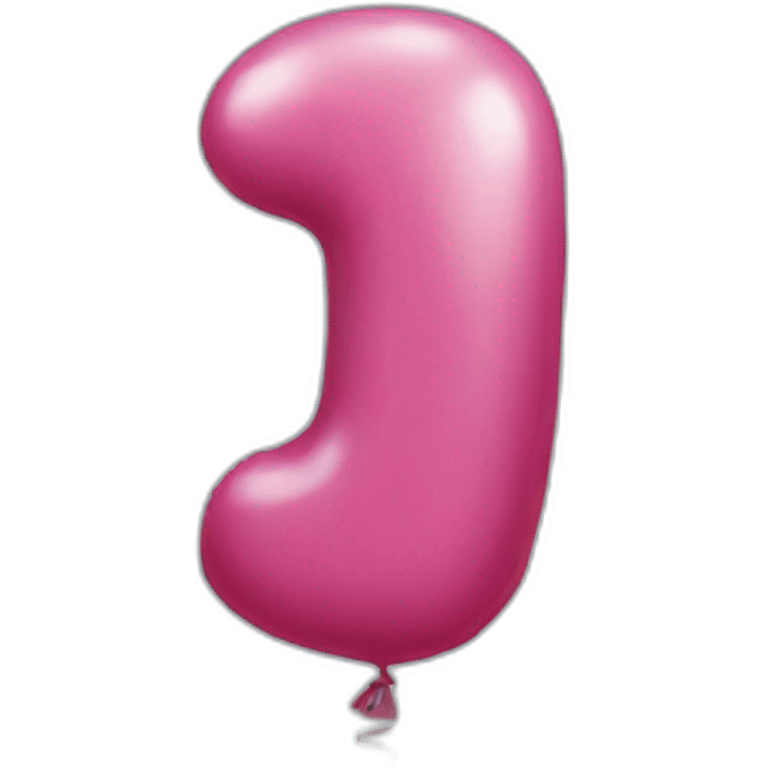 number-1-shaped-balloon emoji