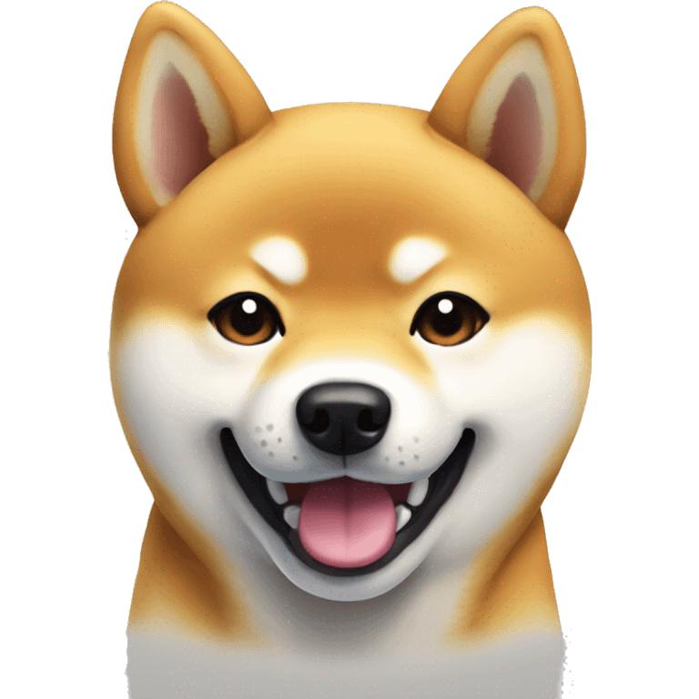 shiba inu cold | face | grinning face with sweat | open | smile | sweat emoji