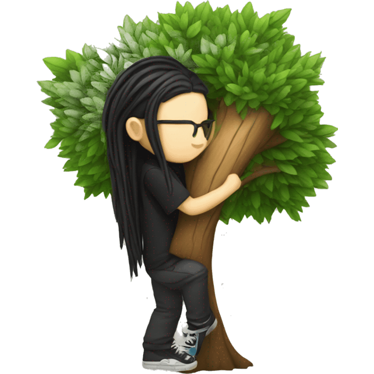 skrillex hugging a tree emoji