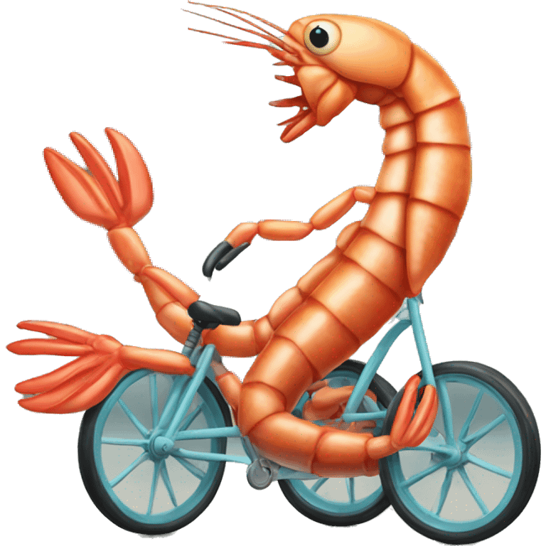 Shrimp on a tricycle  emoji