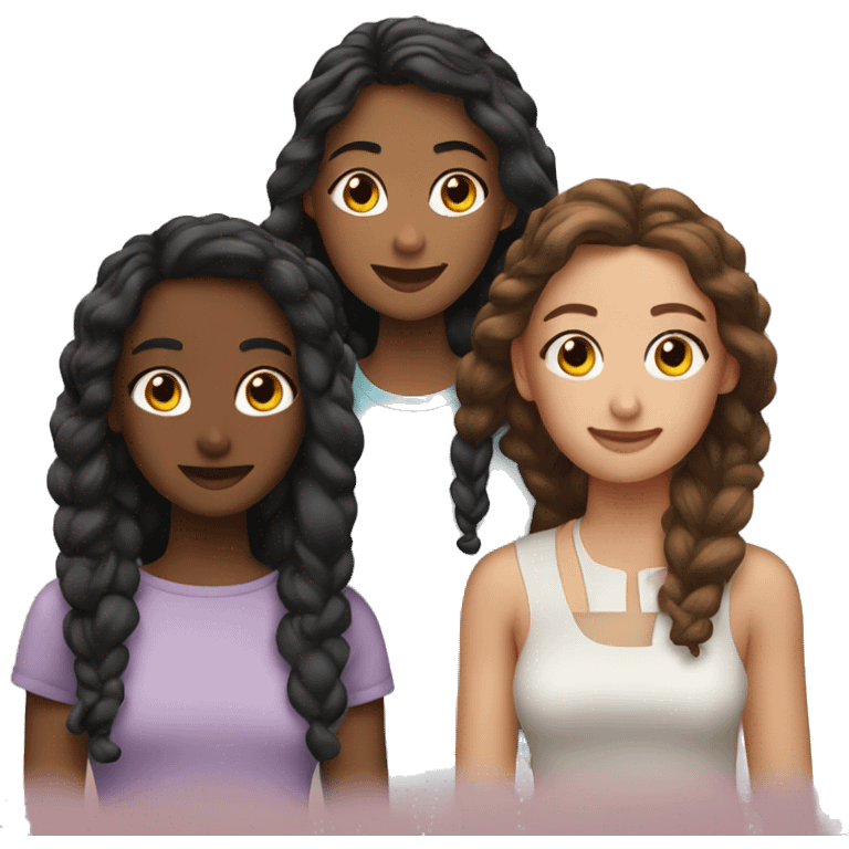 3 girl best friends  emoji